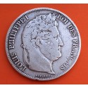 FRANCIA 5 FRANCOS 1840 A Ceca de PARIS REY LOUIS PHILIPPE I KM.735 MONEDA DE PLATA Roi Des Francais
