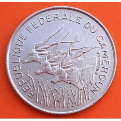 CAMERUN 100 FRANCOS 1971 ANTILOPES KM.15 MONEDA DE NICKEL MBC+ Africa CAMEROON 100 FRANCS