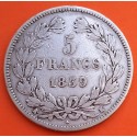 FRANCIA 5 FRANCOS 1839 K Ceca de BURDEOS REY LOUIS PHILIPPE I KM.749.7 MONEDA DE PLATA MBC- Roi Des Francais