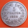 FRANCIA 5 FRANCOS 1839 K Ceca de BURDEOS REY LOUIS PHILIPPE I KM.749.7 MONEDA DE PLATA MBC- Roi Des Francais