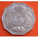 TANZANIA 5 SHILINGI TANO 1988 ANIMALES SALVAJES KM.23 MONEDA DE NIKEL MBC++ Africa