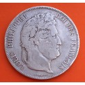 FRANCIA 5 FRANCOS 1843 A Ceca de PARIS Rey LOUIS PHILIPPE I KM.749.1 MONEDA DE PLATA MBC- Republique Francaise