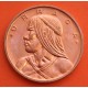@Tirada 14.000 - PROOF@ PANAMA 1 CENTESIMO 1969 CACIQUE URRACA KM.22 MONEDA DE BRONCXE PROOF PROCEDE DE ESTUCHE