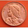 @Tirada 14.000 - PROOF@ PANAMA 1 CENTESIMO 1969 CACIQUE URRACA KM.22 MONEDA DE BRONCXE PROOF PROCEDE DE ESTUCHE