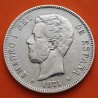 ESPAÑA 5 PESETAS 1871 * 18 75 DEM REY AMADEO I DE SABOYA y ESCUDO KM.666 MONEDA DE PLATA (DURO) Spain silver R/3