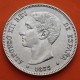 ESPAÑA 5 PESETAS 1875 * 18 75 DEM REY ALFONSO XII y ESCUDO KM.671 MONEDA DE PLATA (DURO) Spain silver R/2