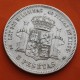 ESPAÑA 5 PESETAS 1875 * 18 75 DEM REY ALFONSO XII y ESCUDO KM.671 MONEDA DE PLATA (DURO) Spain silver R/2