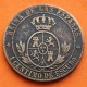 ESPAÑA REINA ISABEL II 1 CENTIMO DE ESCUDO 1867 OM Ceca de JUBIA KM.633.2 MONEDA DE BRONCE MBC Spain