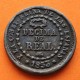 ESPAÑA Reina ISABEL II 1 DECIMA DE REAL 1853 Ceca de SEGOVIA KM.590 MONEDA DE COBRE Spain R/3
