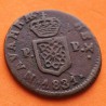 . @ESCASA@ ESPAÑA Rey FERNANDO VII 1 MARAVEDI 1831 Ceca de PAMPLONA FERNANDO III de NAVARRA MONEDA DE COBRE Spain