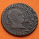 @RARA@ ESPAÑA Rey FERNANDO VII 1 MARAVEDI 1826 Ceca de PAMPLONA MONEDA DE COBRE Spain 1 Maravedis R/3