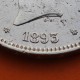 @MUY BONITA@ ESPAÑA 5 PESETAS 1893 * 18 93 PGL REY ALFONSO XIII tipo "RIZOS" KM.700 MONEDA DE PLATA (DURO) Spain silver R/1