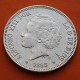 @MUY BONITA@ ESPAÑA 5 PESETAS 1893 * 18 93 PGL REY ALFONSO XIII tipo "RIZOS" KM.700 MONEDA DE PLATA (DURO) Spain silver R/1