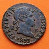 ESPAÑA Rey FERNANDO VII 2 MARAVEDIES 1833 Ceca de SEGOVIA KM.487.1 MONEDA DE COBRE EBC Spain 2 Maravedis R/3