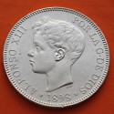 @PRECIOSA@ ESPAÑA 5 PESETAS 1898 * 18 98 SGV REY ALFONSO XIII KM.707 MONEDA DE PLATA (DURO) Spain silver R/2