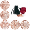 . 5 monedas @AGOTADAS@ AUSTRIA 10 EUROS 2019 + 2020 + 2021 CABALLEROS MEDIEVALES COBRE SC Österreich coin