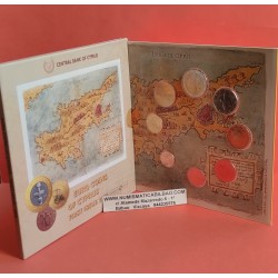 CHIPRE CARTERA OFICIAL EUROS 2008 SC 1+2+5+10+20+50 Cts. + 1€ + 2 EUROS 2008 UNC BU SET KMS Zypern Cyprus 1º AÑO DE EMISION