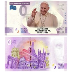 . 1 aaaaaaaacoin @ENVÍO HOY@ VATICANO Cero EUROS 2025 PAPA FRANCISCO BILLETE DE USO TURISTICO similar al de 500 EUROS