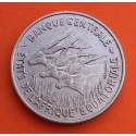 AFRICA ECUATORIAL FRANCESA 100 FRANCOS 1967 ANTILOPES KM.5 MONEDA DE NICKEL MBC Afrique Equatoriale Francaise R/2