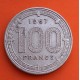 AFRICA ECUATORIAL FRANCESA 100 FRANCOS 1967 ANTILOPES KM.5 MONEDA DE NICKEL MBC Afrique Equatoriale Francaise R/2