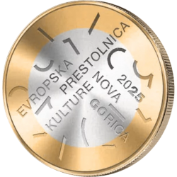 . 1 aaaaaaaaacoin @17/JULIO Envío@ ESLOVENIA 3 EUROS 2025 NOVA GORICA Capital Cultural MONEDA BIMETALICA SC Slovenia
