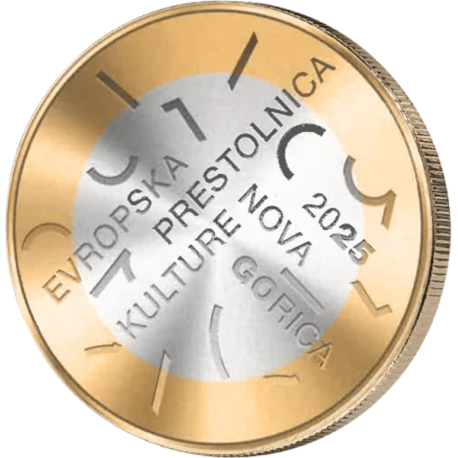 . 1 aaaaaaaaacoin @17/JULIO Envío@ ESLOVENIA 3 EUROS 2025 NOVA GORICA Capital Cultural MONEDA BIMETALICA SC Slovenia