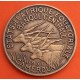 CAMERUN 10 FRANCOS 1967 ANTILOPES y VALOR KM.10 MONEDA DE LATON MBC Cameroon Cameroun AFRICA