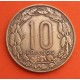 CAMERUN 10 FRANCOS 1967 ANTILOPES y VALOR KM.10 MONEDA DE LATON MBC Cameroon Cameroun AFRICA