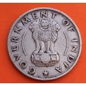 INDIA 1/2 RUPIA 1956 ESPIGAS DE CEREAL Government Of India KM.6.3 MONEDA DE NICKEL @ESCASA@ 1/2 Rupee
