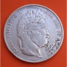 FRANCIA 5 FRANCOS 1845 K Ceca de BORDEAUX Rey LOUIS PHILIPPE I KM.749 MONEDA DE PLATA @RARA@ Republique Francaise