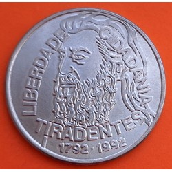 BRASIL 5000 CRUZEIROS 1992 TIRADENTES CIUDADANIA KM.625 MONEDA DE ACERO EBC/SC-