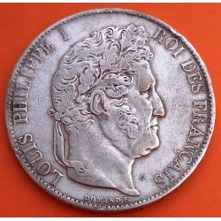 FRANCIA 5 FRANCOS 1846 A Ceca de PARIS REY LOUIS PHILIPPE I KM.735 MONEDA DE PLATA Roi Des Francais