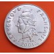 POLINESIA FRANCESA 20 FRANCOS 2001 DAMA ABORIGEN y FRUTOS KM.9 MONEDA DE NICKEL EBC Polynesie Francaise