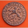 ANTILLAS HOLANDESAS 1 CENTIMO 1959 LEON RAMPANTE Época REINA JULIANA KM.1 MONEDA DE COBRE SC- Netherland Antilles