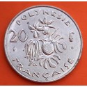 POLINESIA FRANCESA 20 FRANCOS 2001 DAMA ABORIGEN y FRUTOS KM.9 MONEDA DE NICKEL EBC Polynesie Francaise