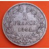 FRANCIA 5 FRANCOS 1845 A Ceca de PARIS Rey LOUIS PHILIPPE I KM.749 MONEDA DE PLATA MBC- Republique Francaise