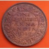INDIA 1/4 ANNA 1942 Ceca de CALCUTA Rey JORGE VI KM.531 MONEDA DE BRONCE MBC+ One Quarter BRITISH INDIA