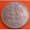 GIBRALTAR 1 CORONA 1980 ALMIRANTE NELSON y GALEÓN KM.12 MONEDA DE NICKEL MBC 1 Crown coin R/3