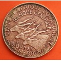 CAMERUN 5 FRANCOS 1965 ANTILOPES KM.20 MONEDA DE LATÓN MBC- Cameroon 5 Francs AFRIQUE ECUATORIALE
