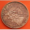CAMERUN 5 FRANCOS 1965 ANTILOPES KM.20 MONEDA DE LATÓN MBC- Cameroon 5 Francs AFRIQUE ECUATORIALE