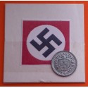 SUIZA 1 RAPPEN 1943 B ESCUDO KM.3.A MONEDA DE ZINC MBC+ OCUACION NAZI III REICH WWII Switzerland