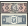 ECUADOR 10 SUCRES 1988 NOVIEMBRE 22 SEBASTIAN DE BENALCAZAR Serie LP Pick 121 BILLETE SC UNC BANKNOTE