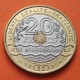 FRANCIA 20 FRANCOS 1993 CASTILLO JUEGOS DEL MEDITERRANEO KM.1016 MONEDA TRIMETALICA EBCFrance Francs