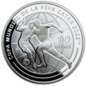 . @RARA@ ESPAÑA 10 EUROS 2021 COPA MUNDIAL DE FUTBOL DE LA FIFA QATAR 2022 MONEDA DE PLATA PROOF ESTUCHE FNMT
