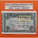 . @NÚMERO CAPICUA 035530@ BILBAO 5 PESETAS 1937 CAJA DE AHORROS y MONTE DE PIEDAD MUNICIPAL BILLETE MBC+ Pick S.561 España