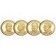 . 2013 UNITED STATES MINT PRESIDENTIAL $1 COIN PROOF SET ESTADOS UNIDOS Estuche 4 Monedas 1 DOLAR 2013 PRESIDENTES