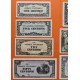 . 8 Billetes 2ª GUERRA MUNDIAL x JAPON 1+5+10+50 CENTAVOS - 1 PESO - 5+10+100 PESOS 1942 a 1944 OCUPACION DE FILIPINAS WWII