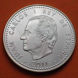 . @RARA@ ESPAÑA 10 EUROS 2011 FRANCISCO DE ORELLANA MONEDA DE PLATA NO ESTUCHE FNMT SI CÁPSULA