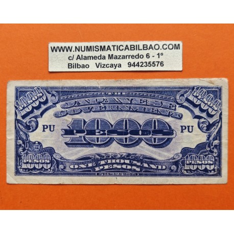 JAPON 1000 PESOS 1945 OCUPACION FILIPINAS 2ª GUERRA MUNDIAL Pick 115 BILLETE MBC- PHILIPPINES JAPANESE OCCUPATION WWII