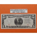 JAPON 5 PESOS 1942 OCUPACION DE FILIPINAS 2ª GUERRA MUNDIAL Pick 107X BILLETE MBC Japanese Occupation WWII